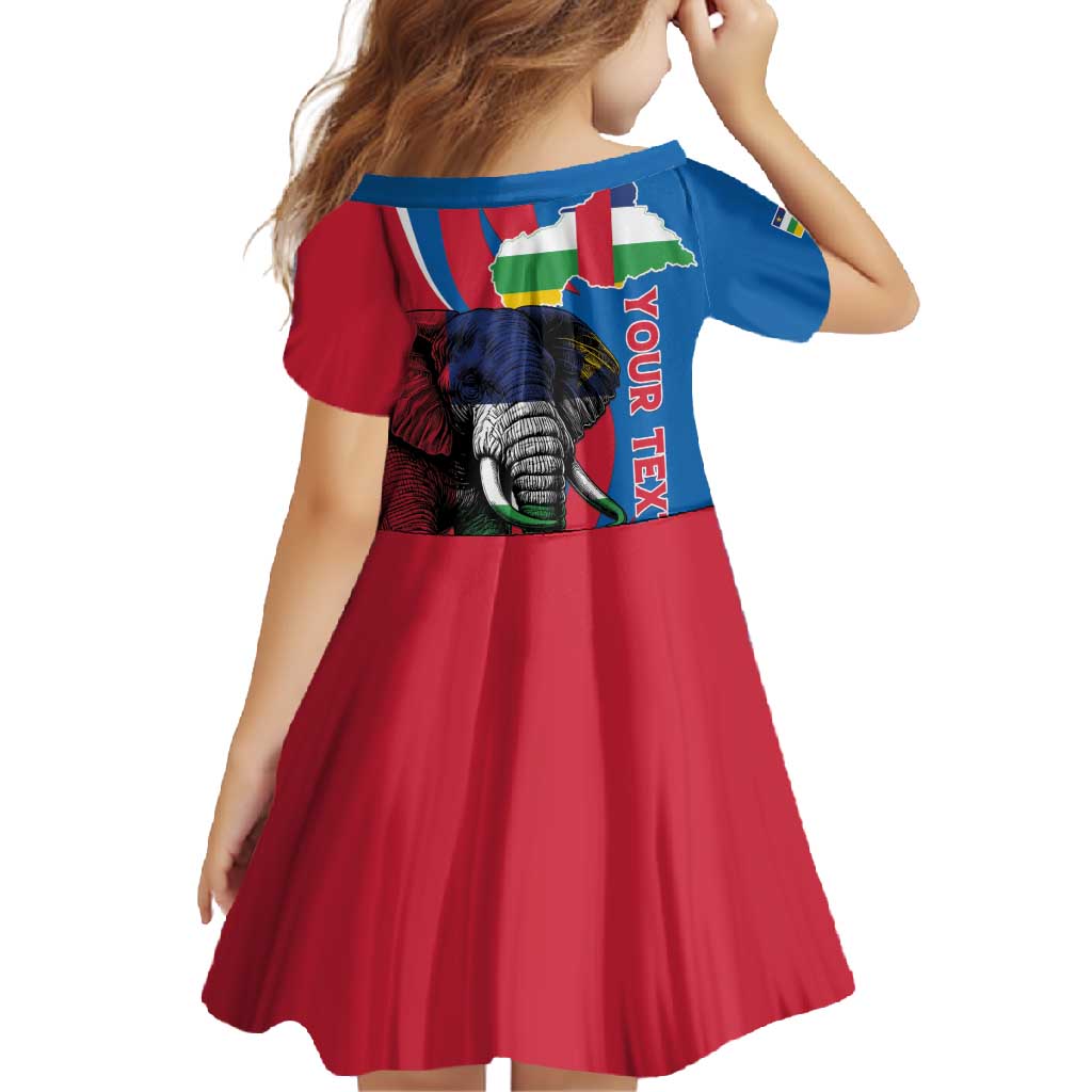 Personalised Central African Republic Family Matching Mermaid Dress and Hawaiian Shirt Elephant Coat Of Arms