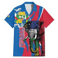 Personalised Central African Republic Family Matching Mermaid Dress and Hawaiian Shirt Elephant Coat Of Arms
