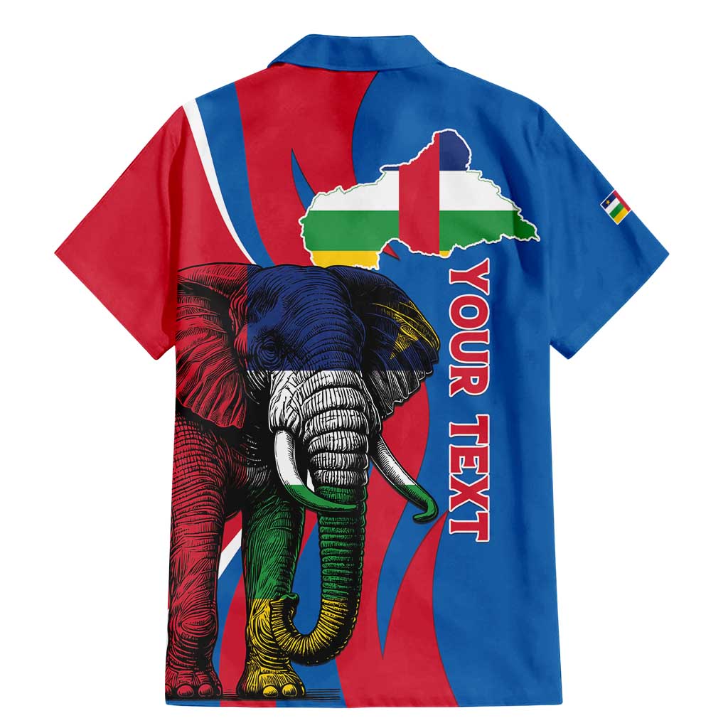 Personalised Central African Republic Family Matching Mermaid Dress and Hawaiian Shirt Elephant Coat Of Arms