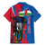 Personalised Central African Republic Family Matching Mermaid Dress and Hawaiian Shirt Elephant Coat Of Arms