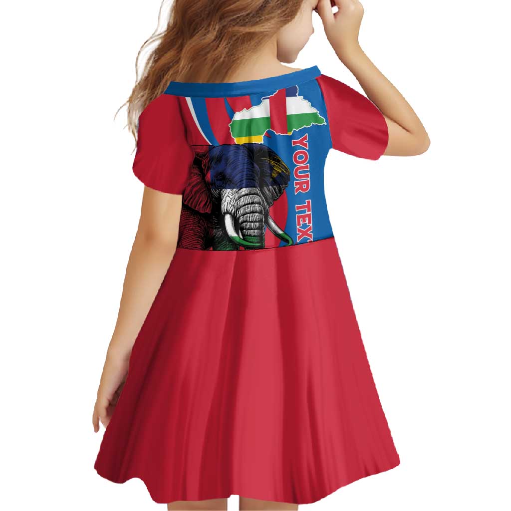 Personalised Central African Republic Family Matching Off Shoulder Maxi Dress and Hawaiian Shirt Elephant Coat Of Arms
