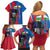 Personalised Central African Republic Family Matching Off Shoulder Short Dress and Hawaiian Shirt Elephant Coat Of Arms