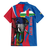 Personalised Central African Republic Family Matching Puletasi and Hawaiian Shirt Elephant Coat Of Arms