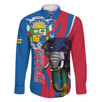 Personalised Central African Republic Family Matching Puletasi and Hawaiian Shirt Elephant Coat Of Arms