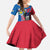 Personalised Central African Republic Family Matching Short Sleeve Bodycon Dress and Hawaiian Shirt Elephant Coat Of Arms