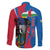 Personalised Central African Republic Family Matching Short Sleeve Bodycon Dress and Hawaiian Shirt Elephant Coat Of Arms