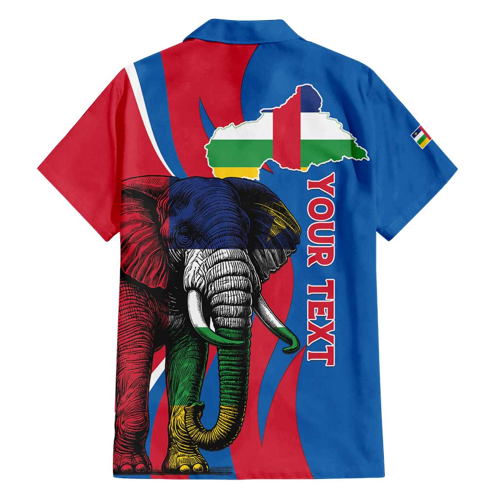 Personalised Central African Republic Family Matching Summer Maxi Dress and Hawaiian Shirt Elephant Coat Of Arms