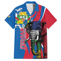 Personalised Central African Republic Family Matching Tank Maxi Dress and Hawaiian Shirt Elephant Coat Of Arms