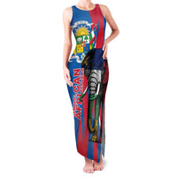 Personalised Central African Republic Family Matching Tank Maxi Dress and Hawaiian Shirt Elephant Coat Of Arms