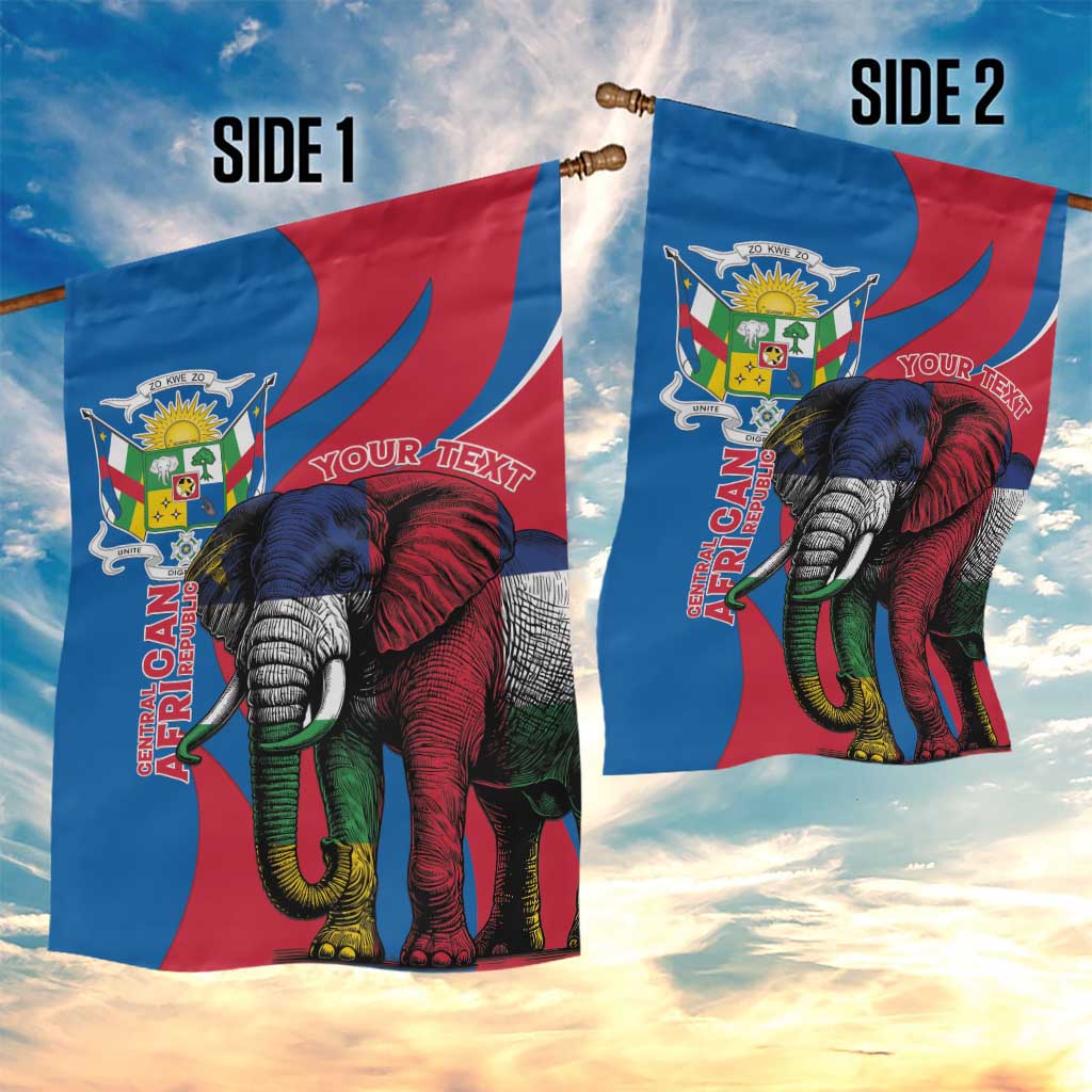 Personalised Central African Republic Garden Flag Elephant Coat Of Arms