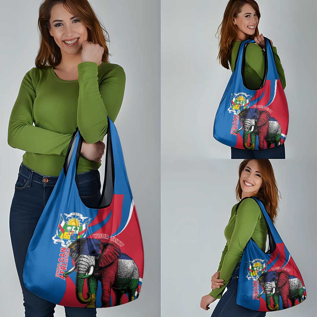 Personalised Central African Republic Grocery Bag Elephant Coat Of Arms