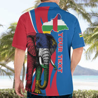 Personalised Central African Republic Hawaiian Shirt Elephant Coat Of Arms