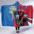 Personalised Central African Republic Hooded Blanket Elephant Coat Of Arms