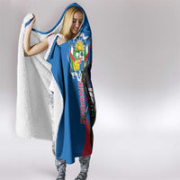 Personalised Central African Republic Hooded Blanket Elephant Coat Of Arms