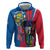 Personalised Central African Republic Hoodie Elephant Coat Of Arms