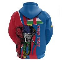 Personalised Central African Republic Hoodie Elephant Coat Of Arms