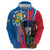 Personalised Central African Republic Hoodie Elephant Coat Of Arms