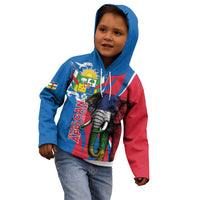 Personalised Central African Republic Kid Hoodie Elephant Coat Of Arms