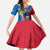 Personalised Central African Republic Kid Short Sleeve Dress Elephant Coat Of Arms