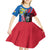 Personalised Central African Republic Kid Short Sleeve Dress Elephant Coat Of Arms