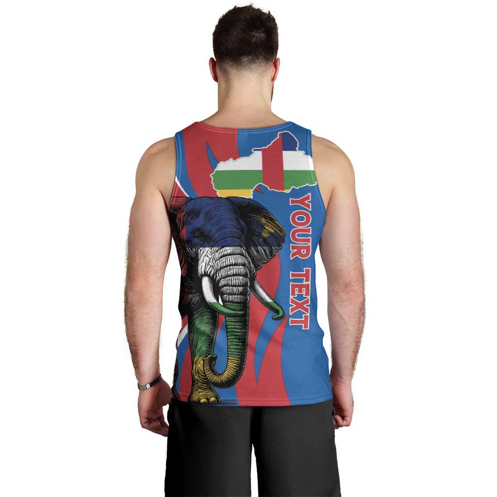 Personalised Central African Republic Men Tank Top Elephant Coat Of Arms