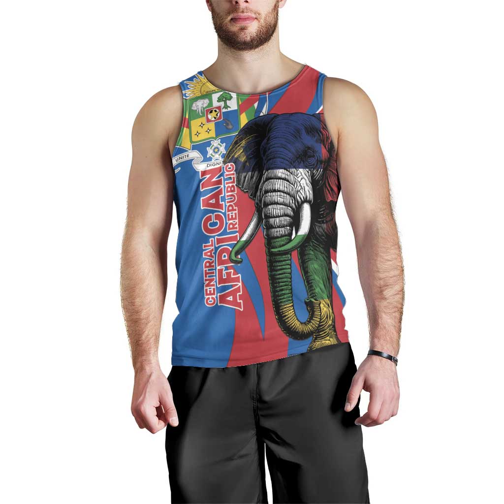 Personalised Central African Republic Men Tank Top Elephant Coat Of Arms