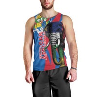 Personalised Central African Republic Men Tank Top Elephant Coat Of Arms