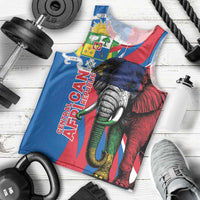 Personalised Central African Republic Men Tank Top Elephant Coat Of Arms