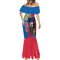 Personalised Central African Republic Mermaid Dress Elephant Coat Of Arms