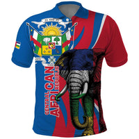 Personalised Central African Republic Polo Shirt Elephant Coat Of Arms