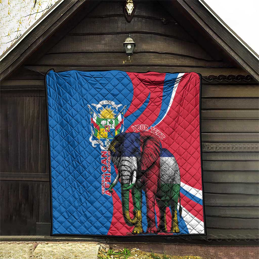 Personalised Central African Republic Quilt Elephant Coat Of Arms