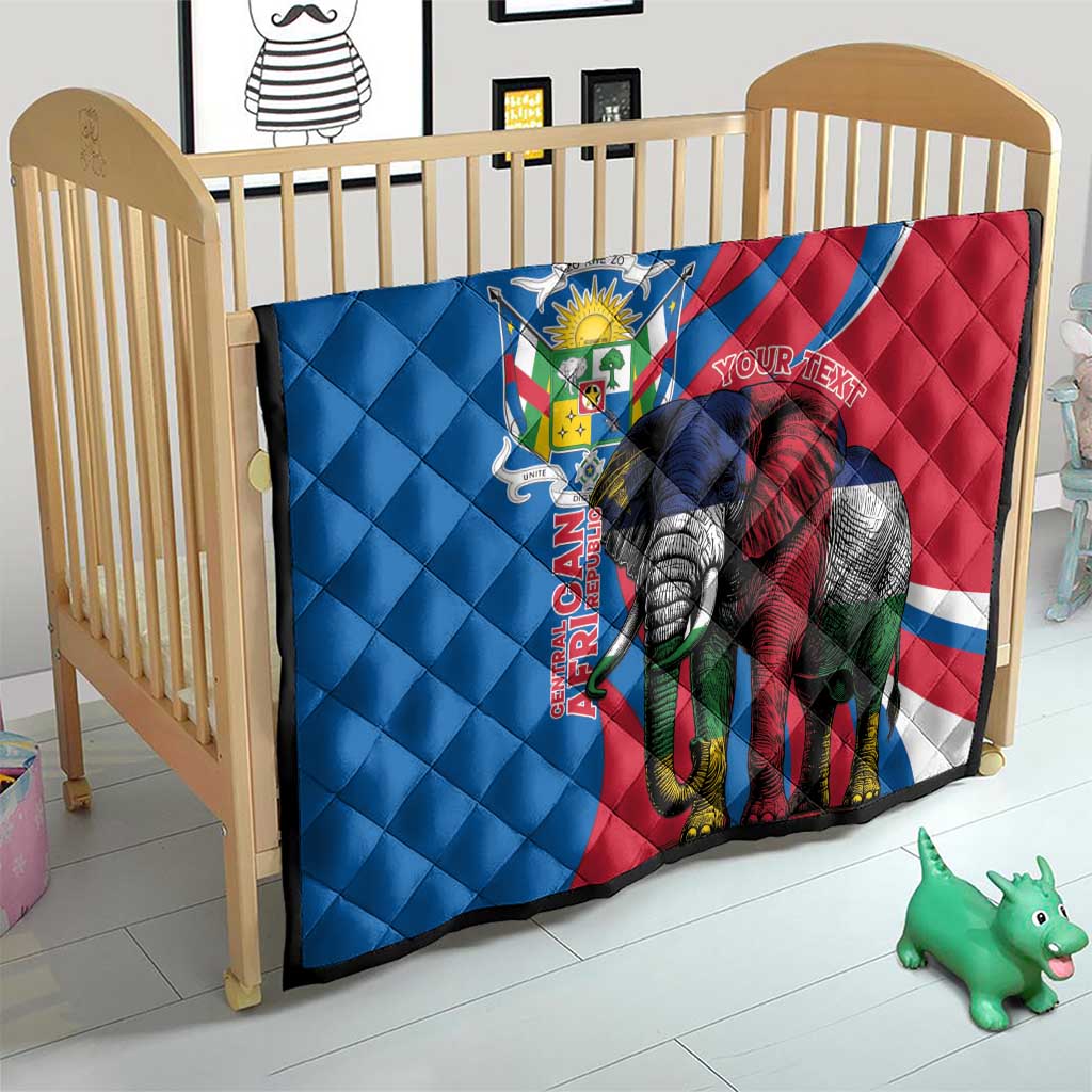 Personalised Central African Republic Quilt Elephant Coat Of Arms