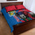 Personalised Central African Republic Quilt Bed Set Elephant Coat Of Arms