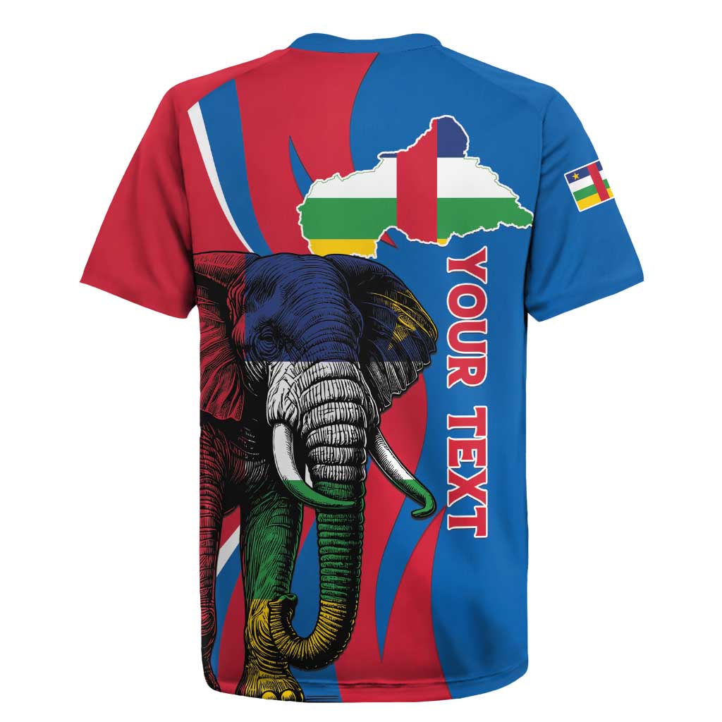 Personalised Central African Republic Rugby Jersey Elephant Coat Of Arms