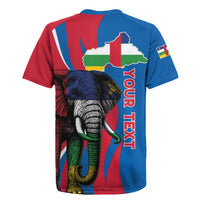 Personalised Central African Republic Rugby Jersey Elephant Coat Of Arms