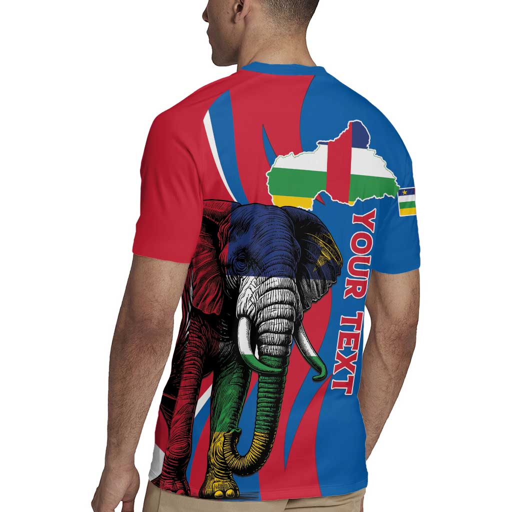 Personalised Central African Republic Rugby Jersey Elephant Coat Of Arms