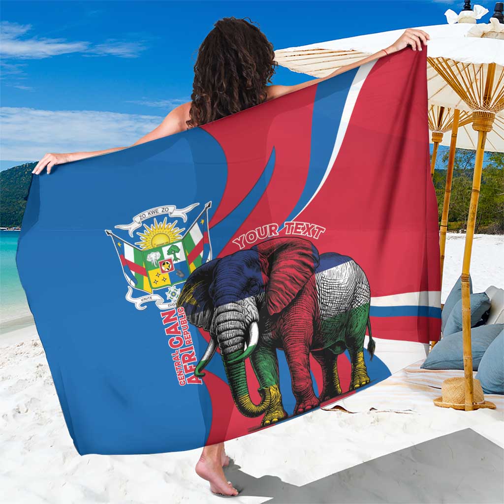 Personalised Central African Republic Sarong Elephant Coat Of Arms