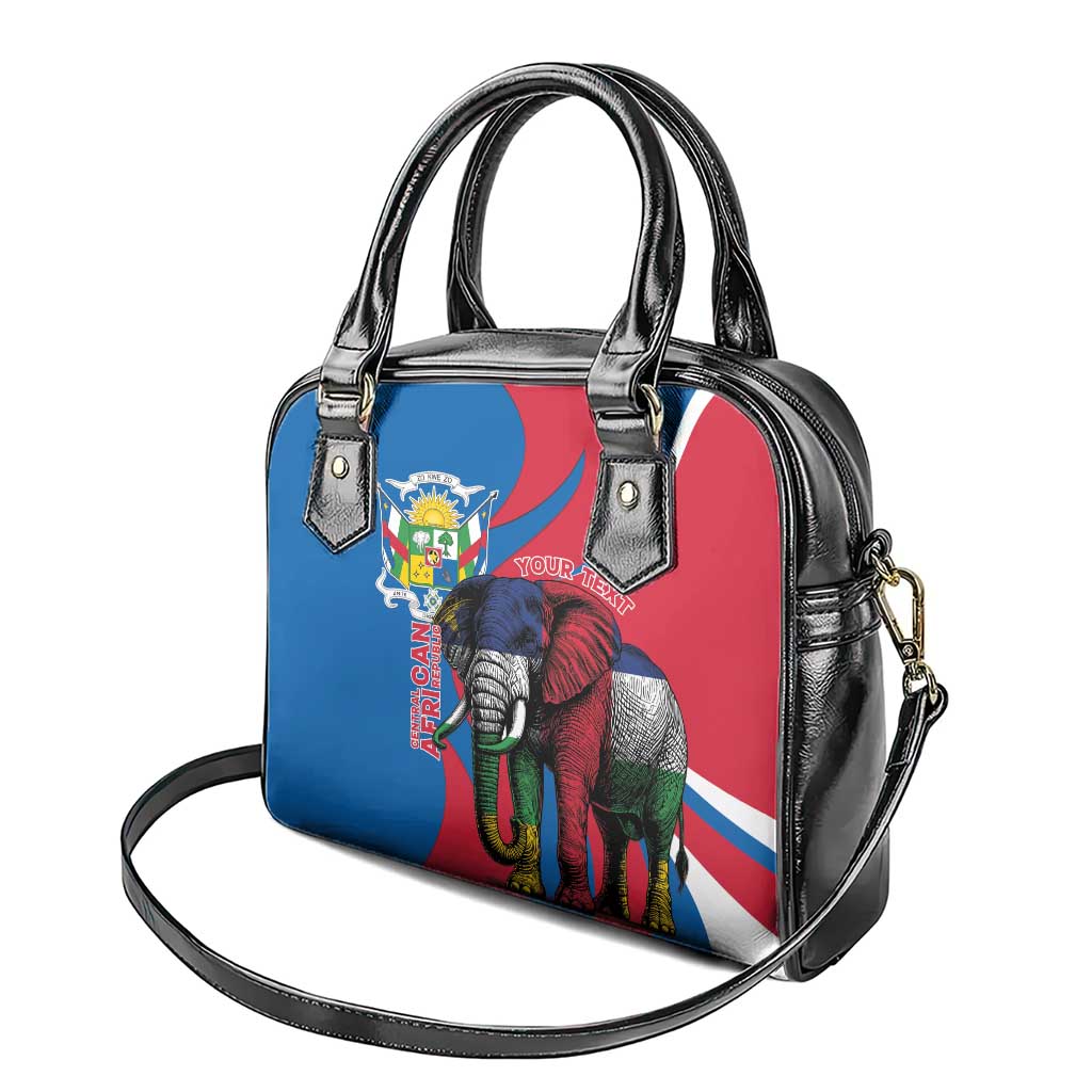Personalised Central African Republic Shoulder Handbag Elephant Coat Of Arms