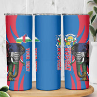 Personalised Central African Republic Skinny Tumbler Elephant Coat Of Arms