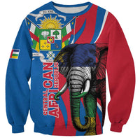 Personalised Central African Republic Sweatshirt Elephant Coat Of Arms