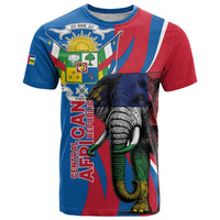 Personalised Central African Republic T Shirt Elephant Coat Of Arms
