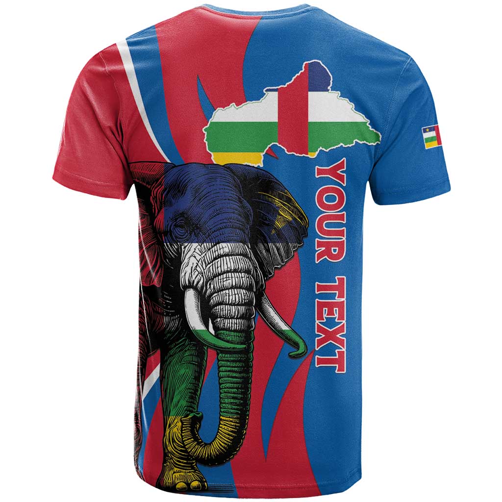 Personalised Central African Republic T Shirt Elephant Coat Of Arms