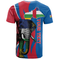 Personalised Central African Republic T Shirt Elephant Coat Of Arms