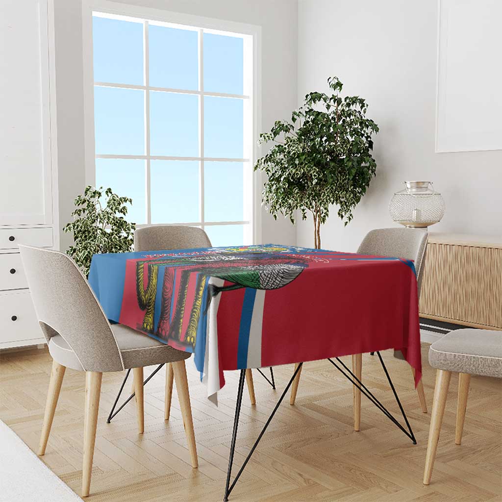 Personalised Central African Republic Tablecloth Elephant Coat Of Arms