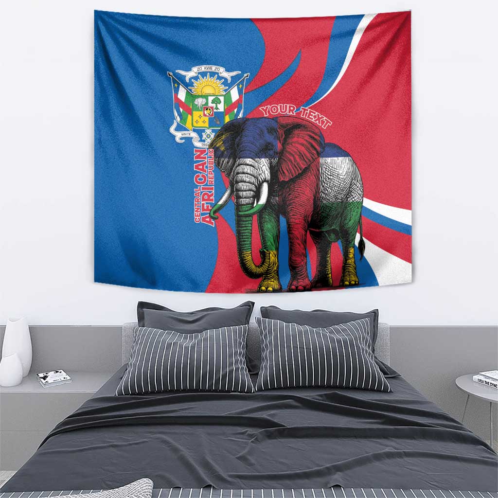 Personalised Central African Republic Tapestry Elephant Coat Of Arms