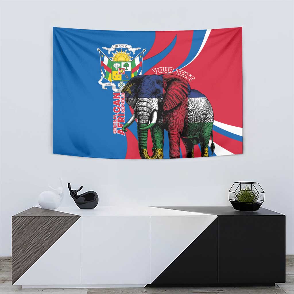 Personalised Central African Republic Tapestry Elephant Coat Of Arms