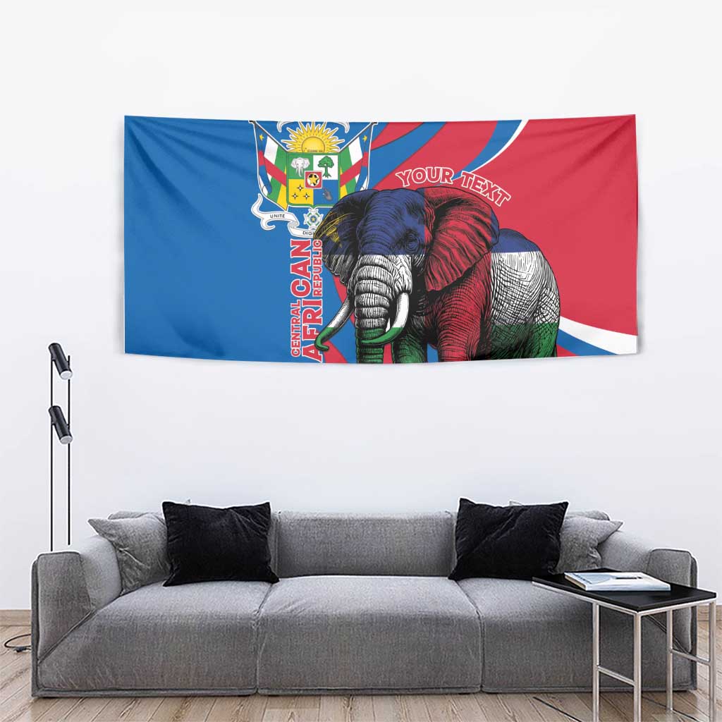 Personalised Central African Republic Tapestry Elephant Coat Of Arms