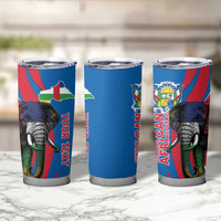 Personalised Central African Republic Tumbler Cup Elephant Coat Of Arms