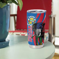 Personalised Central African Republic Tumbler Cup Elephant Coat Of Arms