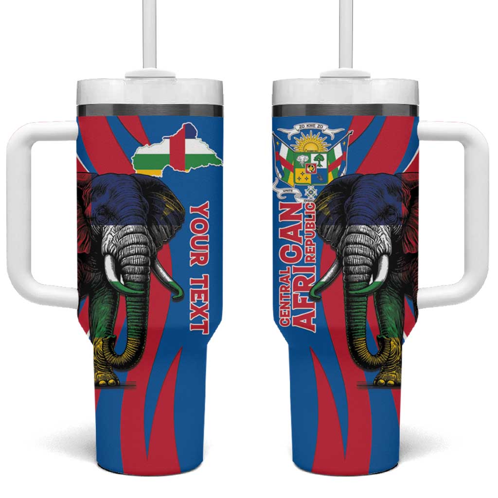 Personalised Central African Republic Tumbler With Handle Elephant Coat Of Arms